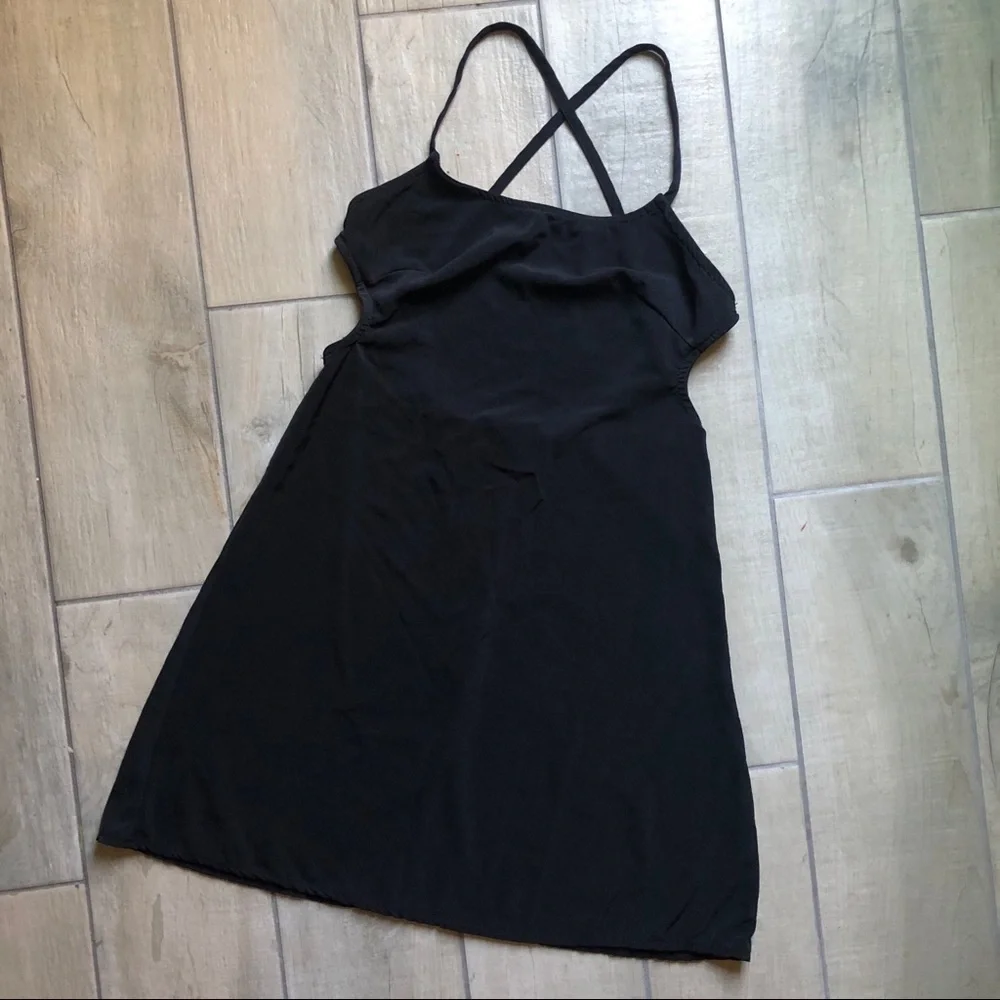 Brandy Melville Slinky Flirty Cutout Strappy Dress in Black. Size 4